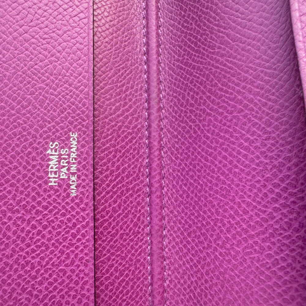 Hermes Bright Pink Check book Cover - Picture 7 of 11